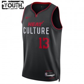 Dres Miami Heat Bam Adebayo Nike 2023-24 City Edition Crno Swingman - Dječji